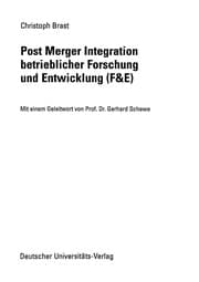 Tapa de Post Merger Integration betrieblicher Forschung und Entwicklung (F & E)