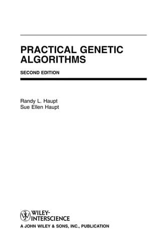 Tapa de Practical genetic algorithms