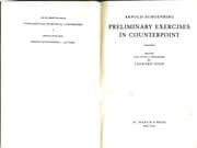 Tapa de Preliminary exercises in counterpoint