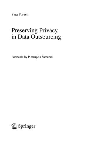 Tapa de Preserving Privacy in Data Outsourcing