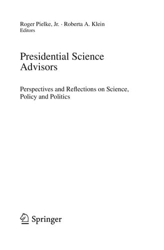 Tapa de Presidential science advisors