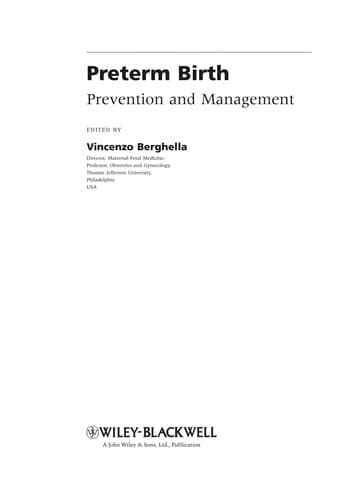 Tapa de Preterm birth