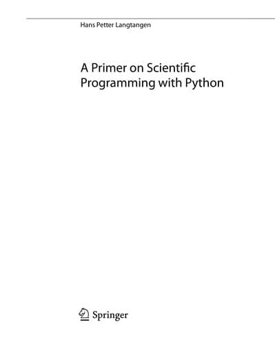 Tapa de A primer on scientific programming with Python