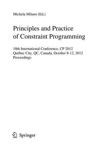Tapa de Principles and Practice of Constraint Programming