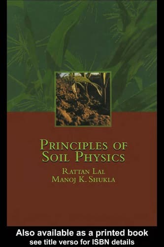 Tapa de Principles of soil physics