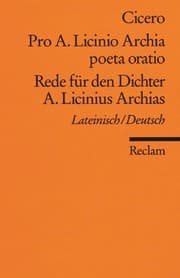 Tapa de Pro A. Licinio Archia poeta oratio