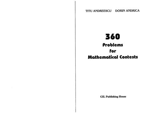 Tapa de 360 problems for mathematical contests