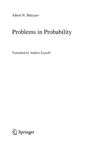 Tapa de Problems in Probability
