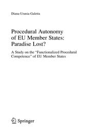 Tapa de Procedural autonomy of EU member states : paradise lost?