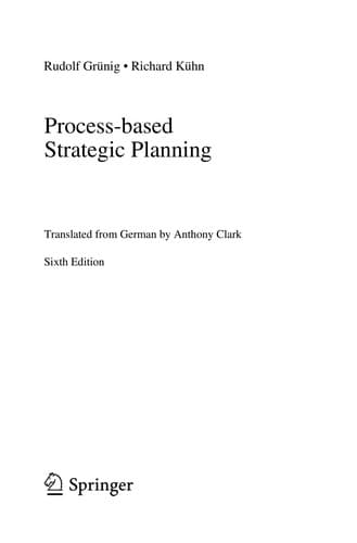 Tapa de Process-based Strategic Planning