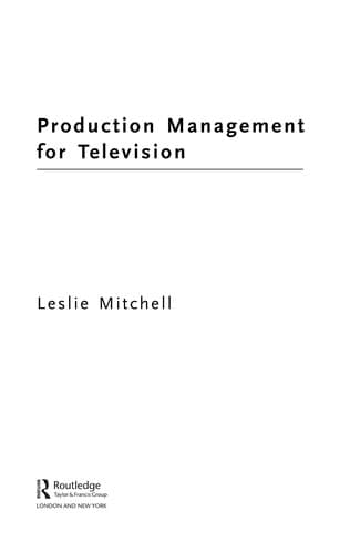 Tapa de Production Management for Television