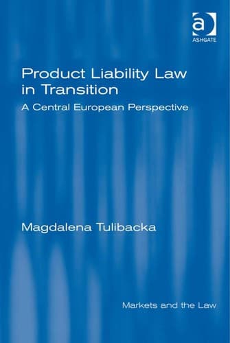 Tapa de Product liability law in transition