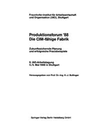 Tapa de Produktionsforum '88. Die CIM-fähige Fabrik