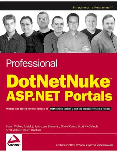 Tapa de Professional DotNetNuke ASP.Net portals