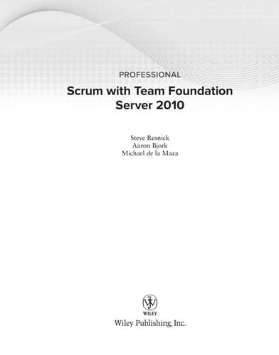 Tapa de Professional Scrum with Team Foundation Server 2010