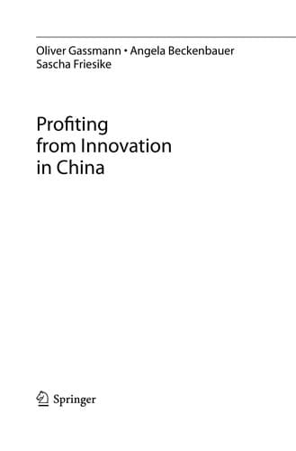Tapa de Profiting from Innovation in China