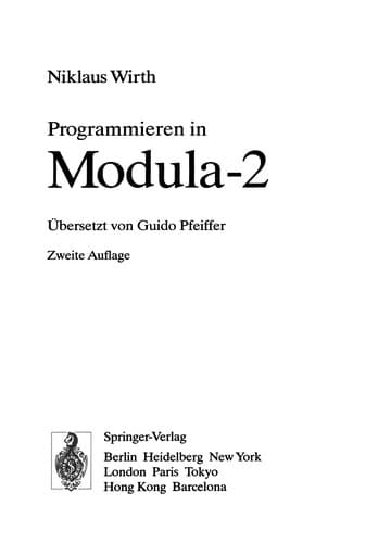 Tapa de Programmieren in Modula-2