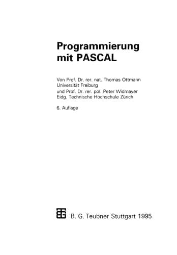 Tapa de Programmierung mit PASCAL