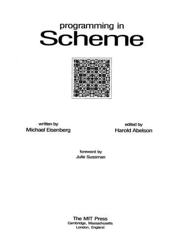 Tapa de Programming in Scheme