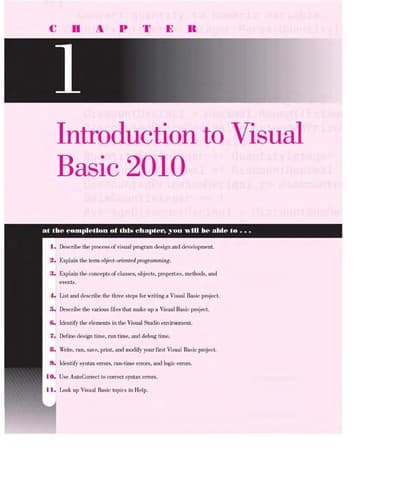 Tapa de Programming in Visual Basic 2010