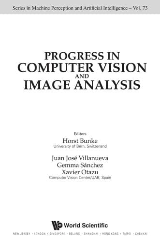 Tapa de Progress in computer vision and image analysis