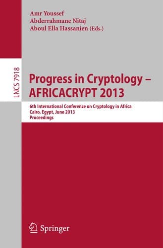 Tapa de Progress in Cryptology – AFRICACRYPT 2013
