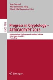 Tapa de Progress in Cryptology – AFRICACRYPT 2013