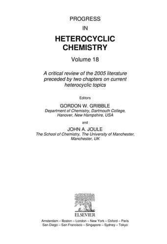 Tapa de Progress in heterocyclic chemistry