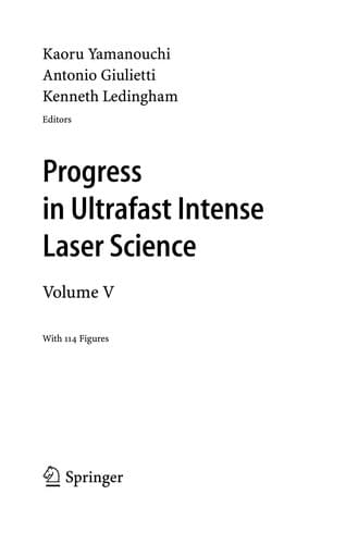 Tapa de Progress in Ultrafast Intense Laser Science