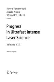 Tapa de Progress in Ultrafast Intense Laser Science VIII