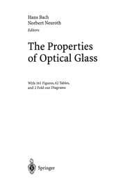 Tapa de The Properties of Optical Glass