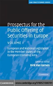 Tapa de Prospectus for the public offering of securities in Europe