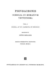 Tapa de Pseudacronis Scholia in Horatium Vetustiora, vol. II