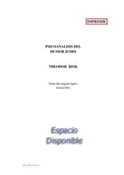 Tapa de Psicoanálisis del humor judío
