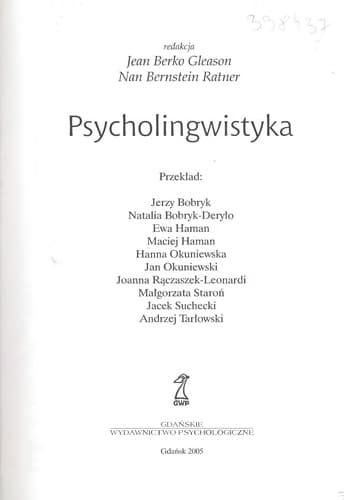 Tapa de Psycholingwistyka