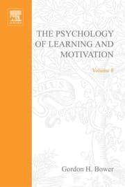 Tapa de Psychology of Learning and Motivation, 8.