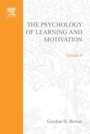 Tapa de Psychology of Learning and Motivation, 9.