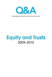 Tapa de Q & A Equity and Trusts 2009-2010