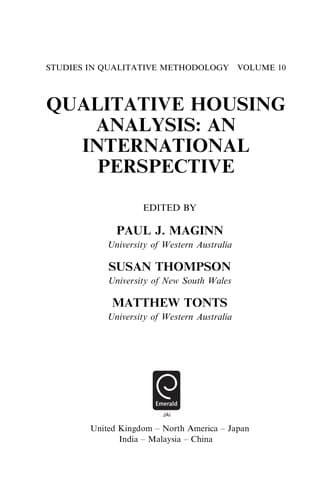 Tapa de Qualitative housing analysis