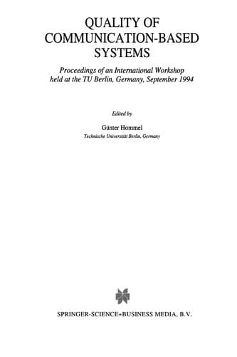 Tapa de Quality of Communication-Based Systems