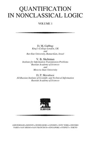 Tapa de Quantification in nonclassical logic