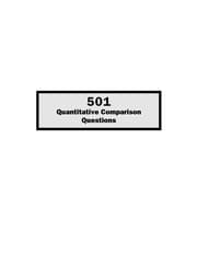 Tapa de 501 quantitative comparison questions