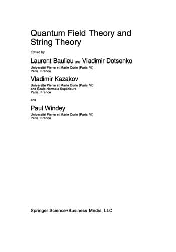 Tapa de Quantum Field Theory and String Theory