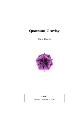 Tapa de QUANTUM GRAVITY.