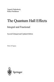 Tapa de The quantum Hall effects