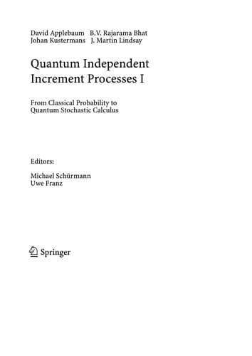 Tapa de Quantum independent increment processes