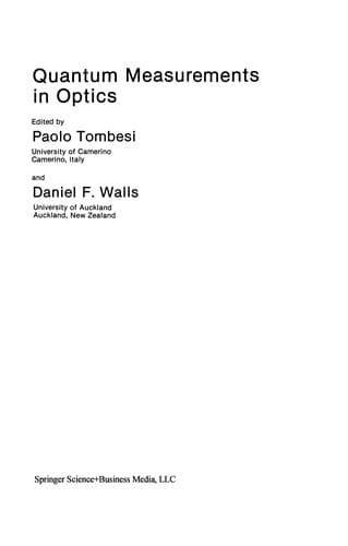 Tapa de Quantum measurements in optics