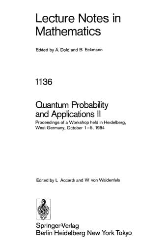 Tapa de Quantum probability and applications II