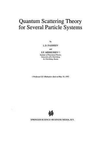 Tapa de Quantum Scattering Theory for Several Particle Systems