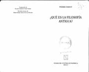 Tapa de Que Es La Filosofia Antigua